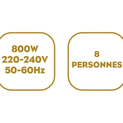 Fondue LITTLE BALANCE - Happy Fondue - Capacité 2L - Jusqu'à 8 personnes - Thermostat réglable - 800 W