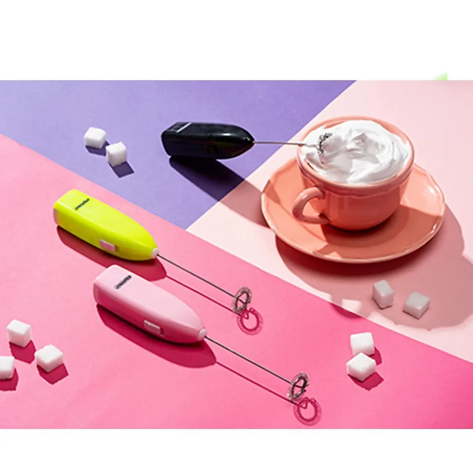 Fouet/Mousseur à lait, Mesko MS 4493G - Pour préparer du lait mousseux, du chocolat chaud et du thé matcha - en acier inoxydable