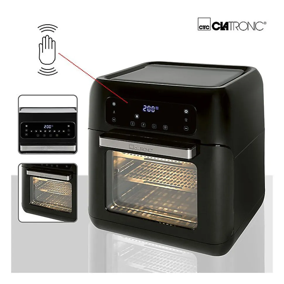 Four à air chaud 11L 1500W Clatronic FR 3747H Noir
