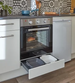 Four à chaleur tournante 60L Cooke & Lewis CLCSB60, argent