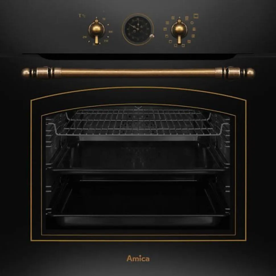 Four multifonction - Catalyse - AMICA - ED17319B RETRO - Noir - 59,5 x 59,5 x 57 cm