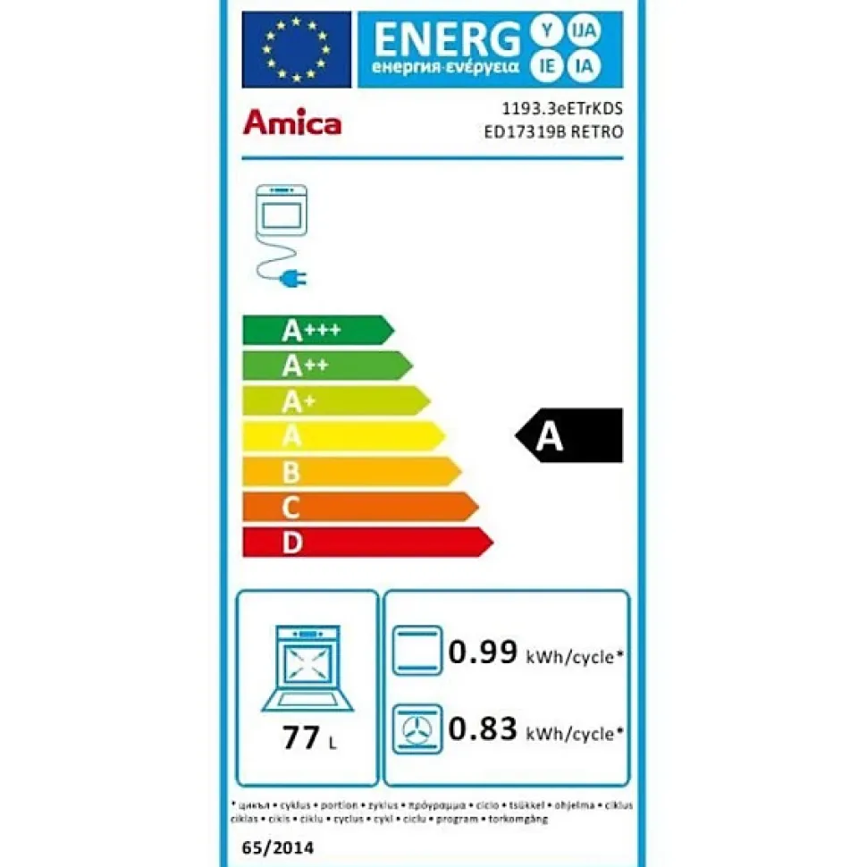 Four multifonction - Catalyse - AMICA - ED17319B RETRO - Noir - 59,5 x 59,5 x 57 cm