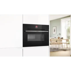 Four combiné micro-ondes Encastrable Softclose - BOSCH SER8 CMG7241B1 Noir - Vol four 45l - 16 modes cuissons - 455 x 594 x 548