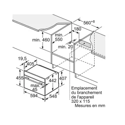 Four combiné mo intégrable 45l noir Bosch CMG7241B1