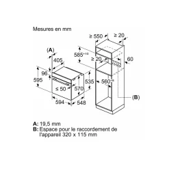 Four ecoclean Softclose - SIEMENS IQ500 - HB557GBS3F - Noir - 7 modes de cuisson - 59,5 x 59,4 x 54,8 cm