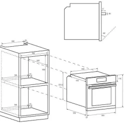 Four email encastrable - convection naturelle CANDY FIDC B100 - Blanc - 70L - 60 cm - Classe A