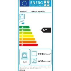 Four encastrable - Pyrolyse - Chaleur tournante pulsée - ELECTROLUX - EOF6P46Z - Noir - Porte froide - 59,4 x 59,6 x 56,9 cm