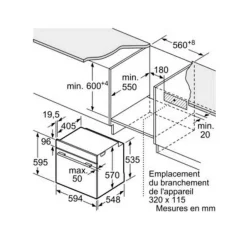 Four intégrable combi vapeur 71l 60cm ecoclean inox Siemens HR538ABS1 iq500