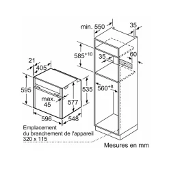 Four intégrable combi vapeur 71l 60cm a+ pyrolyse noir Neff B64VT73N0