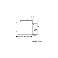 Four intégrable combi vapeur 71l 60cm pyrolyse Neff B6AVH7AN3F n 50