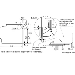 Four intégrable combi vapeur 71l 60cm a+ pyrolyse noir Siemens HR776G3B1