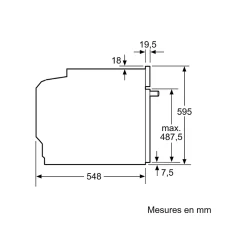 Four intégrable 71l 60cm a+ pyrolyse noir Bosch HBG7764B1