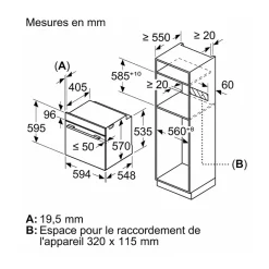 Four intégrable 71l 60cm pyrolyse + hydrolyse graphite-grey Neff B2ACJ7AG0 n 30