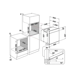 Four intégrable 73l 60cm pyrolyse Whirlpool WOI4S8PM1SWAF
