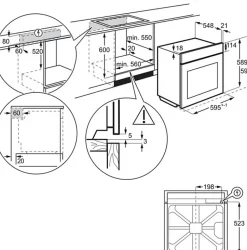 Four intégrable multifonction 72l 60cm catalyse inox Electrolux EOD3C00X steambake 600 pro