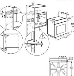 Four intégrable multifonction 72l 60cm catalyse inox Electrolux EOD3C00X steambake 600 pro