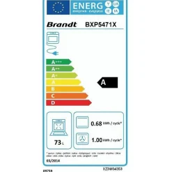 Four intégrable multifonction 73l 60cm a pyrolyse inox Brandt BXP5471X