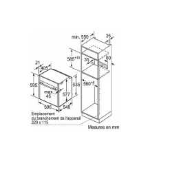 Four intégrable multifonction 71l 60cm hydrolyse noir Neff B54CR31N0