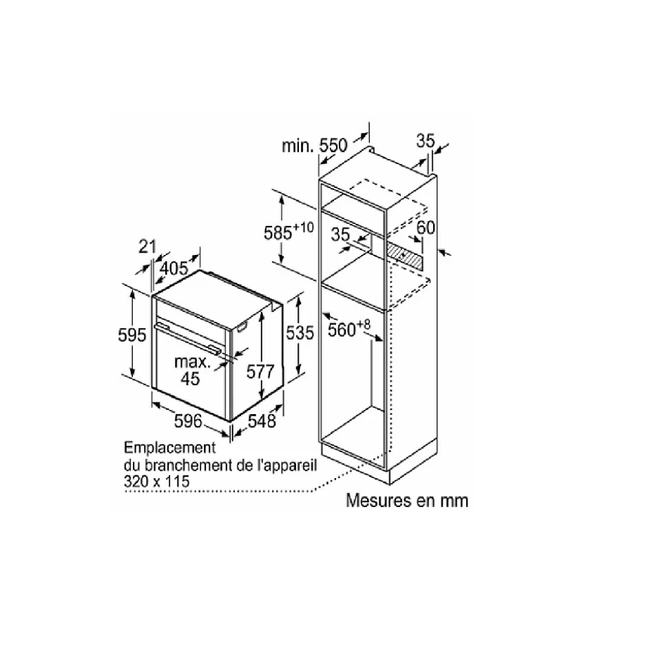 Four intégrable multifonction 71l 60cm hydrolyse noir Neff B54CR31N0