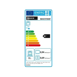 Four intégrable multifonction 71l 60cm pyrolyse + hydrolyse noir/inox Neff B6ACH7AN3F n50