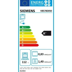 Four intégrable multifonction 112l 90cm a+ pyrolyse inox Siemens VB578D0S0 iq500