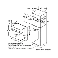 Four intégrable multifonction 71l 60cm a+ pyrolyse blanc Bosch HBG7741W1