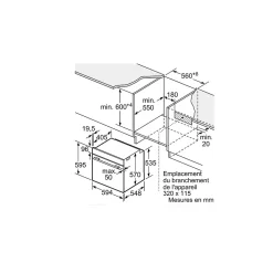 Four intégrable multifonction 71l 60cm pyrolyse et hydrolyse inox Bosch HBA171BS4F serie 2
