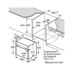 Four intégrable multifonction 71l 60cm pyrolyse noir Neff B64CS71N0