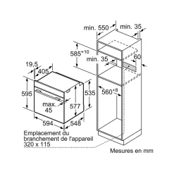 Four intégrable multifonction 71l 60cm a+ pyrolyse noir Siemens HB776G3B1