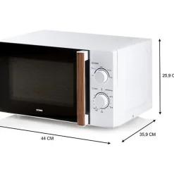 Four micro-ondes DOMO DO2720 - 20L - 700W - Minuterie 35mn - Fonction décongélation - L44 x P35,8 x H 25,8 cm - Blanc finition