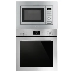 Four micro-ondes encastrable Universel 19L FMI017X Smeg inox
