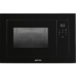 Four micro-ondes encastrable Linéa 20L FMI120B3 Smeg verre noir