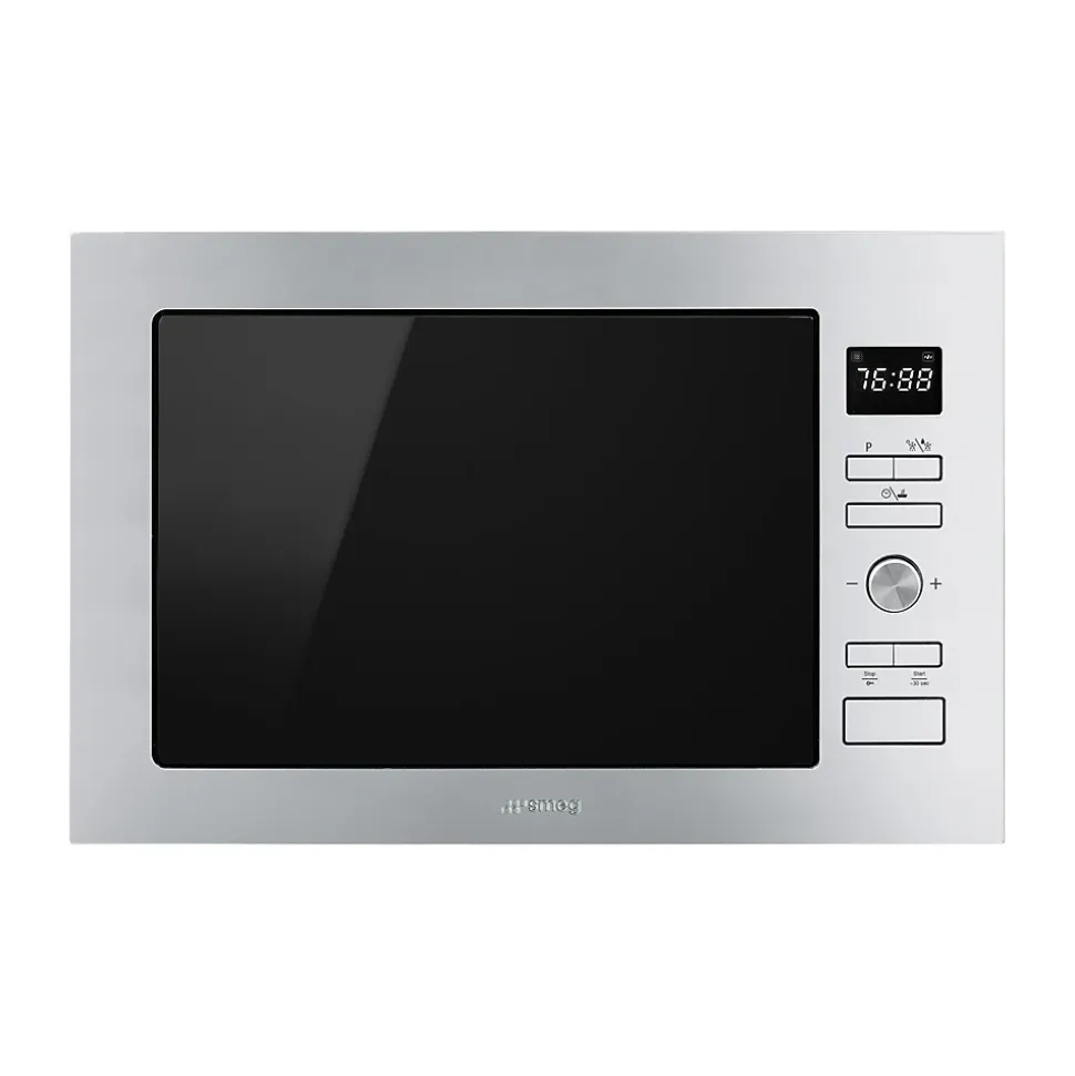 Four micro-ondes encastrable Elementi 26L FMI425X Smeg verre noir