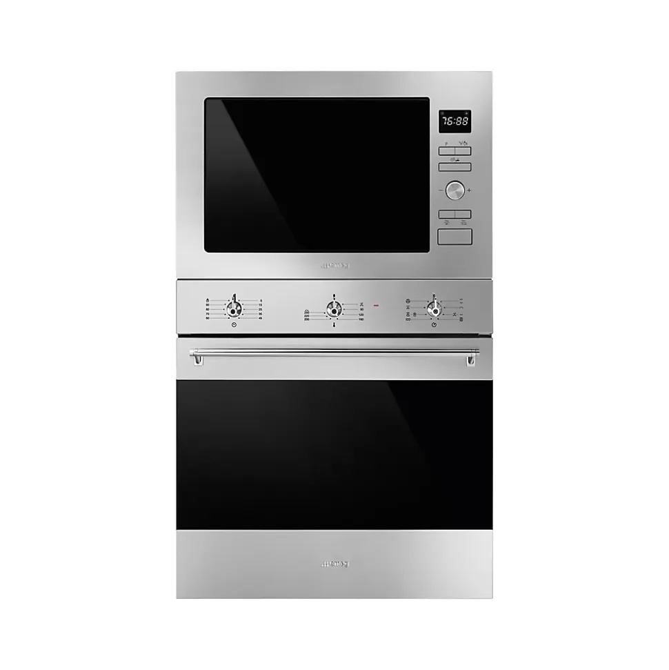 Four micro-ondes encastrable Elementi 26L FMI425X Smeg verre noir
