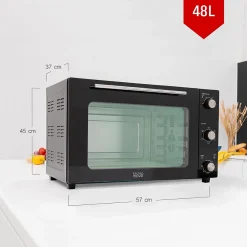 Four multifonction chaleur tournante 48l 1800w noir Kitchen Move BAT-48RC arizona