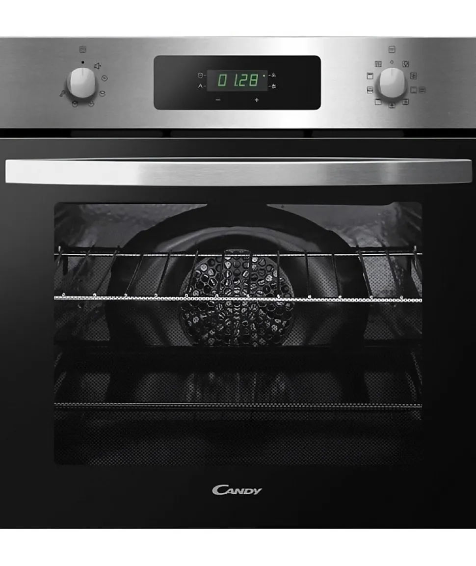 Four pyrolyse - chaleur tournante CANDY FICD X676 - Inox et noir - Classe A