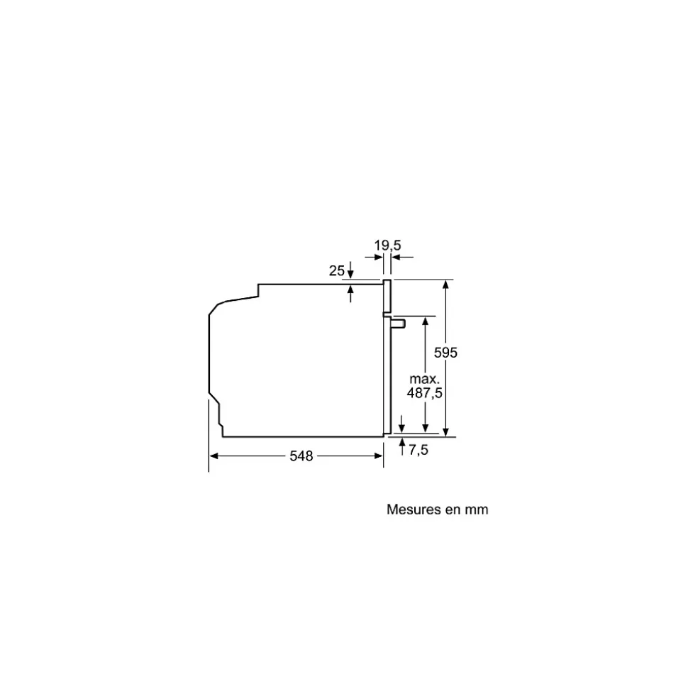 Four pyrolyse Softclose - BOSCH SER6 - HBG579BS3F - Inox - 14 modes de cuisson - 59,5 x 59,4 x 54,8 cm