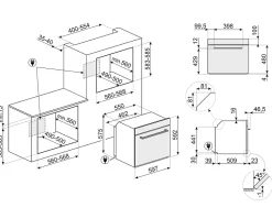 Four vapeur 70 L Elementi l. 60 cm SF64M3TB Smeg inox