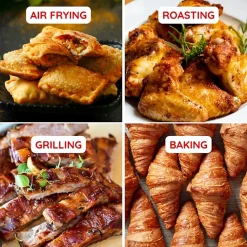 Friteuse à air chaud Airfryer numérique double panier Noire 2400W 9L Comfy Nest CNAFD45NB