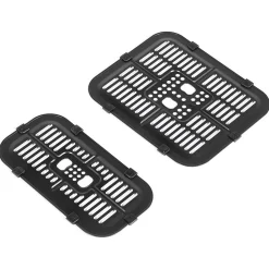 Friteuse à air 2700W - air fryer - double compartiment 8,5L - 8 programmes, température réglable, timer, 2 paniers - noir