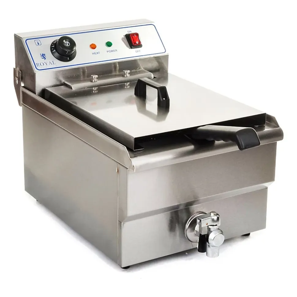 Friteuse acier inox 1 bac 10 argente Helloshop26