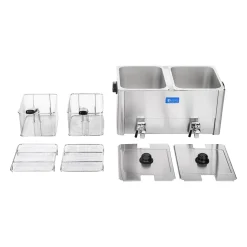 Friteuse acier inox 2 bacs 13 argente Helloshop26