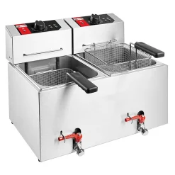 Friteuse de Table Electrique - 2 Cuves - Puissance 2 x 3600 Watts - Sofraca