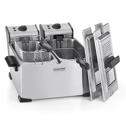 Friteuse double 2x3.5l 4000w inox Kitchen Chef KCPFR70X