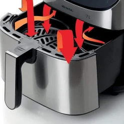 Friteuse Electrique sans huile digitale ARIETE - inox brossé - XXL 2 kilos - Modele 4628