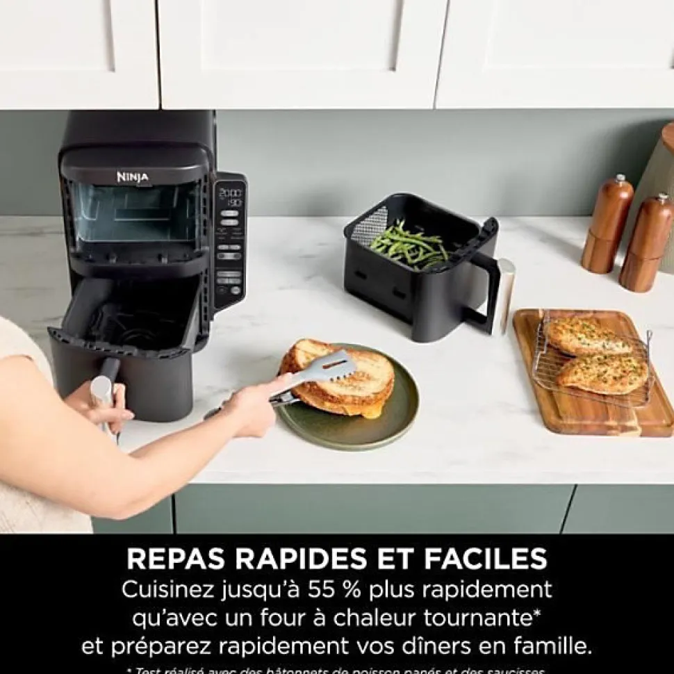Friteuse Electrique sans huile NINJA - Double Stack SL300EU - Capacité 7,6L - 6 programmes de cuisson - 2470W