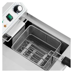 Friteuse electrique 2 x 11 litres argente Helloshop26