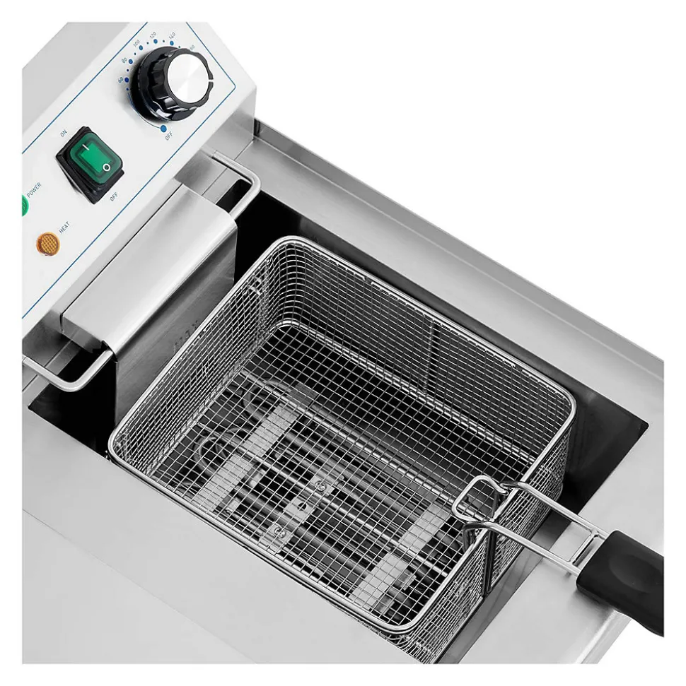 Friteuse electrique 2 x 11 litres argente Helloshop26