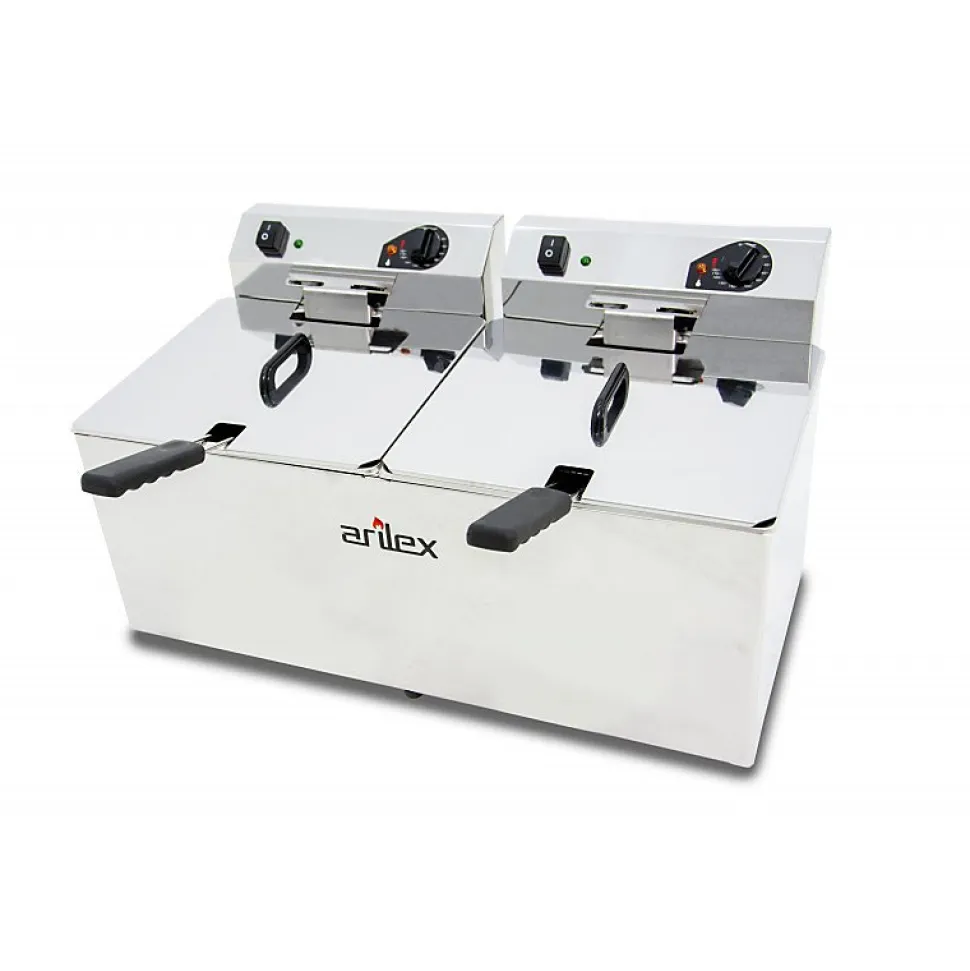 Friteuse Electrique Double EVOLUTION - Arilex - EVO1212 - l69.5- L0.1- P0.1- h0.1-