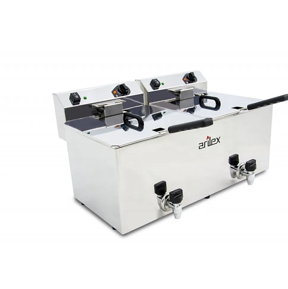 Friteuse Electrique Double EVOLUTION - Arilex - EVO1212 - l69.5- L0.1- P0.1- h0.1-